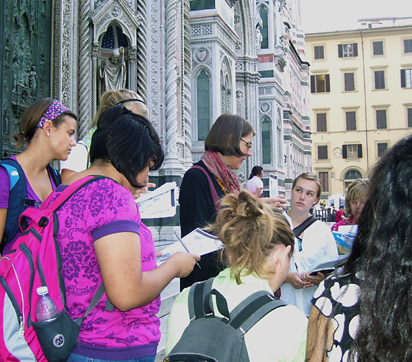 Gail Solberg teaching in Florence